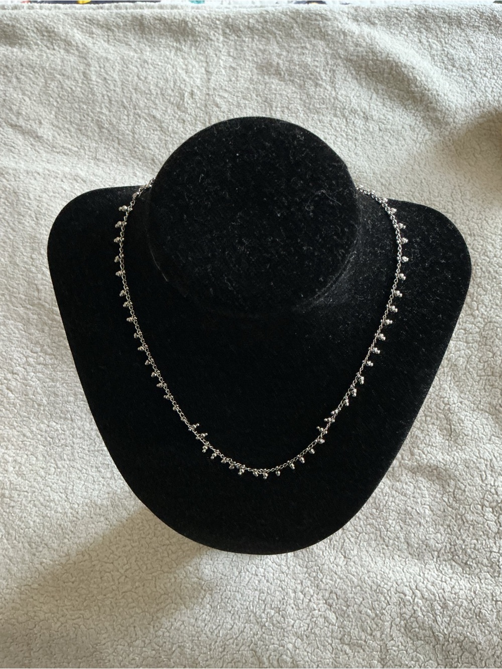 Kendra Scott Silver-Tone Delicate Necklace with Sparkling Bead Chain